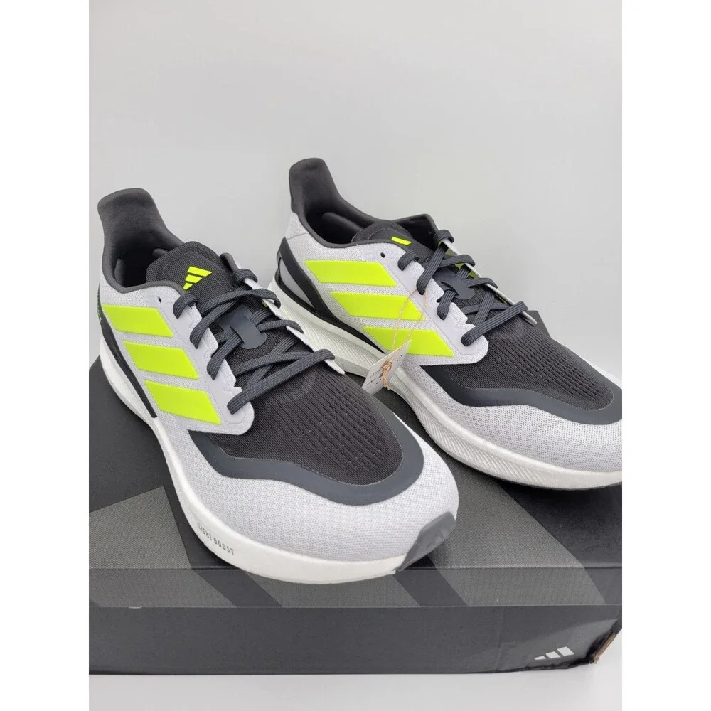 adidas Pureboost 5 Running Shoes Dash Grey Lucid Lemon IF9193 Men's 12 NEW